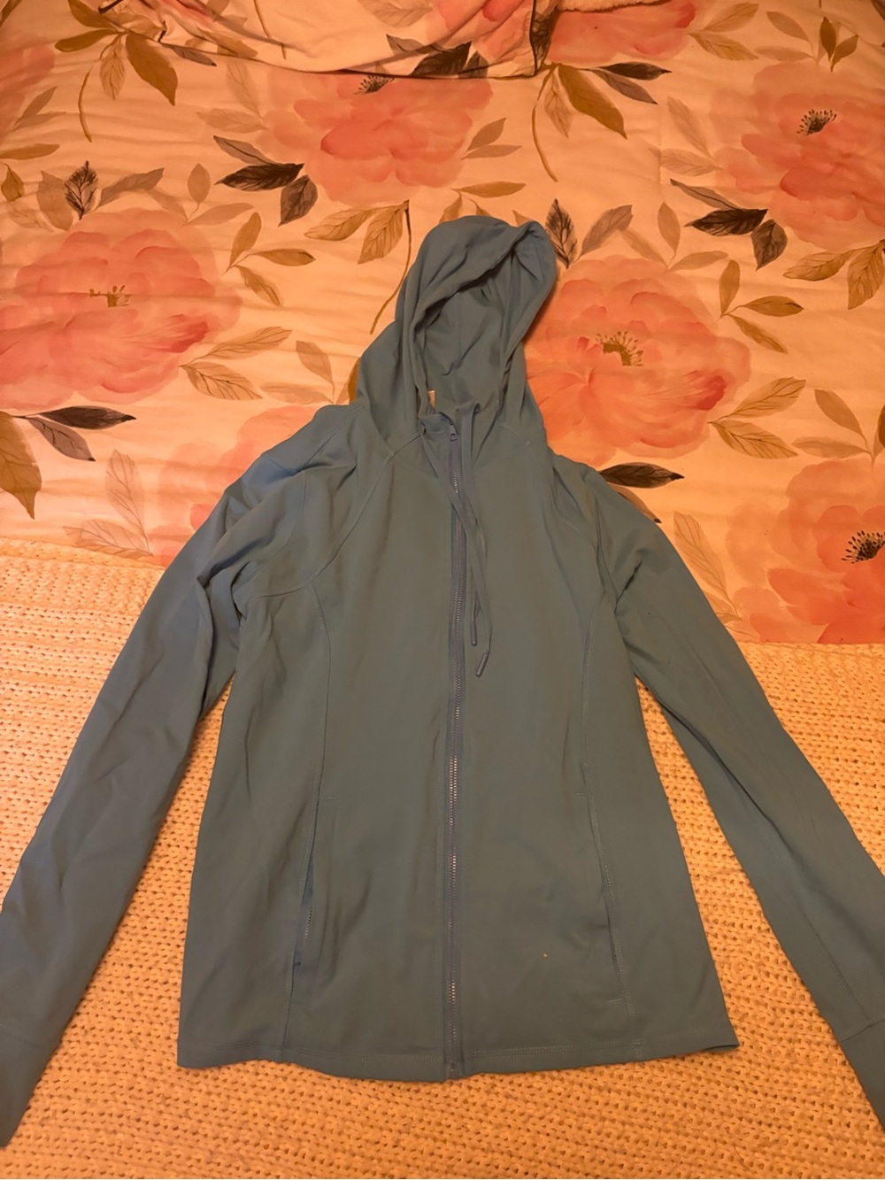 Light Blue Women's Hooded Utility Jacket